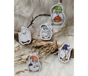 Stickserie ITH - Halloween Gnomes Anhänger